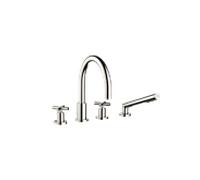 Dornbracht Tara . Mélangeur de bain à quatre trous 27512892-08 pour montage sur bord de baignoire / bord de carrelage, platine