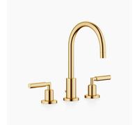 Dornbracht TARA Mélangeur de lavabo à trois trous avec garniture d'écoulement, saillie 165mm, 20713882-28, Couleur: Laiton brossé