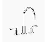Dornbracht TARA Mélangeur de lavabo à trois trous avec garniture d'écoulement, saillie 165mm, 20713882-00, Couleur: chrome