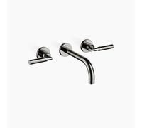 Dornbracht TARA Mélangeur mural pour lavabo sans garniture de vidage, saillie 190mm, kit de montage final, 36712882-19, Couleur: Chrome foncé