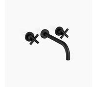 Dornbracht TARA Mélangeur mural pour lavabo sans garniture de vidage, saillie 240mm, kit de montage final, 36717892-33, Couleur: Noir Mat