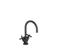 Dornbracht Tara . Mitigeur à deux poignées 22513892-33 pour lavabo, avec garniture de vidage , saillie 165 mm, noir mat
