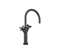 Dornbracht Tara . Mitigeur à deux poignées 22533892-33 pour lavabo, fond surélevé, sans garniture de vidange , noir mat