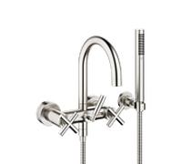 Dornbracht Tara . Mitigeur baignoire à 2 poignées 25133892-06 Poignées croisées, fixation murale, avec kit, platine mat