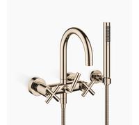 Dornbracht TARA Mitigeur bain-douche pour montage mural avec flexible de douche, inverseur bain/douche, saillie 240mm, 25133892-47, Couleur: Champagne