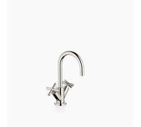 Dornbracht TARA Mitigeur monocommandé pour lavabos avec garniture d'écoulement, saillie 135mm, 22512892-08, Couleur: platine