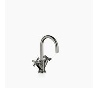 Dornbracht TARA Mitigeur monocommandé pour lavabos avec garniture d'écoulement, saillie 135mm, 22512892-19, Couleur: Chrome foncé