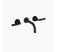 Dornbracht TARA Mitigeur mural pour lavabo sans vidage, saillie 160mm, kit de montage final, 36707882-33, Couleur: Noir Mat