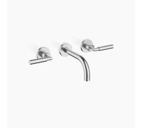 Dornbracht TARA Mitigeur mural pour lavabo sans vidage, saillie 160mm, kit de montage final, 36707882-93, Couleur: Chrome brossé