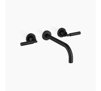 Dornbracht TARA Mitigeur mural pour lavabos sans vidage, saillie 240mm, 36717882-33, Couleur: Noir Mat