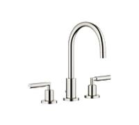 Dornbracht Tara . Robinet 3 trous 20713882-06 pour lavabo, avec garniture de vidage , saillie 165 mm, platine mat