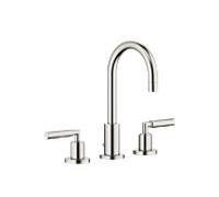 Dornbracht Tara. robinet trois trous 20710882-06 pour lavabo, avec garniture de vidage , saillie 135 mm, platine mat