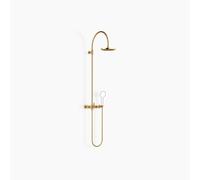Dornbracht TARA Showerpipe avec mitigeur de douche sans douchette à main, flowReduce, 26632892-28, Couleur: Laiton brossé