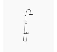 Dornbracht TARA Showerpipe avec thermostat de douche sans douchettes à main, 220mm, flowReduce, 34458892-33, Couleur: Noir Mat