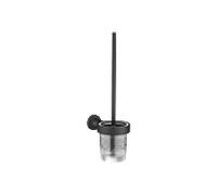 Dornbracht Tara . WC - garniture de toilette Modèle mural, en verre cristal, mat, noir mat