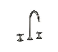 Dornbracht Vaia à trois trous 20713809-99 pour lavabo, avec garniture de vidage , matte de platine foncé