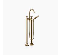 Dornbracht VAIA Mélangeur bain/douche à deux trous, montage indépendant, garniture de douche à main, poignée croisillon, saillie 221mm, 25943809-39, Couleur: Dark Brass brossé