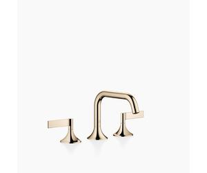 Dornbracht VAIA Mélangeur de lavabo à trois trous avec vidage, poignée à levier, saillie 165mm, 20705819-47, Couleur: Champagne
