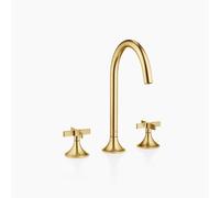 Dornbracht VAIA Mélangeur de lavabo à trois trous avec vidage, poignée croisillon, saillie 168mm, 20713809-28, Couleur: Laiton brossé