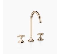 Dornbracht VAIA Mélangeur de lavabo à trois trous avec vidage, poignée croisillon, saillie 168mm, 20713809-47, Couleur: Champagne