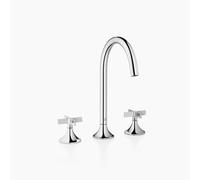 Dornbracht VAIA Mélangeur de lavabo à trois trous avec vidage, poignée croisillon, saillie 168mm, 20713809-00, Couleur: chrome
