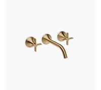 Dornbracht VAIA Mélangeur mural pour lavabo sans vidage, poignée croisillon, saillie 190mm, 36712809-39, Couleur: Dark Brass brossé