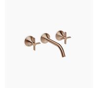 Dornbracht VAIA Mélangeur mural pour lavabo sans vidage, poignée croisillon, saillie 190mm, 36712809-42, Couleur: bronze brossé
