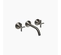 Dornbracht VAIA Mélangeur mural pour lavabo sans vidage, poignée croisillon, saillie 190mm, 36712809-99, Couleur: foncé Platine mat
