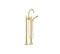 Dornbracht VAIA Mélangeur bain/douche à deux trous, montage indépendant, garniture de douche à main, manette, saillie 221mm, 25943819-28, Couleur: Laiton brossé