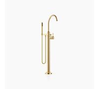 Dornbracht VAIA Mitigeur monocommandé pour bain, tube de trop-plein pour montage indépendant avec garniture de douche flexible, saillie 281mm, 25863809-28, Couleur: Laiton brossé