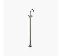Dornbracht VAIA Mitigeur monocommandé pour lavabo avec tube de trop-plein sans vidage, poignées croisillons, saillie 202mm, 22585809-19, Couleur: Chrome foncé