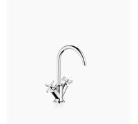 Dornbracht VAIA Mitigeur monocommandé pour lavabo avec vidage, poignées croisillons, saillie 167mm, 22513809-00, Couleur: chrome