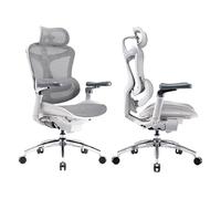SIHOOC300Pro Chaise de Bureau Ergonomique Avec Accoudoirs,Support Lombaire Dynamique,Profondeur D'assise et Dossier Réglables Blanc