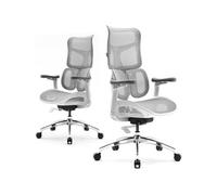 SIHOO Doro S100 Chaise de Bureau Ergonomique, avec Un Soutien Lombaire Dynamique Double, Dossier réglable sur 5 Niveaux, Blanc