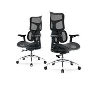 Doro S100 Fauteuil de Bureau Ergonomique,avec Soutien Lombaire Dynamique Double,accoudoirs coordonnés en 4D,Noir