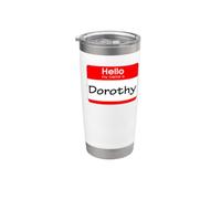 Dorothy, badge « Hello My Name is Name is » Gobelet isotherme en acier inoxydable double paroi