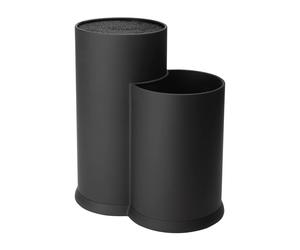 Dorre Bloc à couteaux et porte ustensiles de cuisine Vida 23 cm Noir