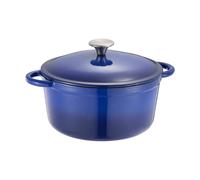 Dorre Cocotte ronde en fonte Gretl avec bouton en acier inoxydable 4 L Bleu