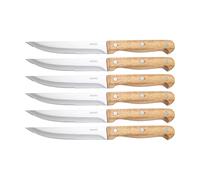 Dorre Couteau à steak BBQ Acier inoxydable. lot de 6. boîte en bois d’acacia. 22.5x2 cm