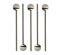 Dorre Cuillères à cocktail avec pailles Tor 20 cm Lot de 6 Acier inoxydable