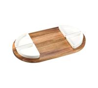 Dorre Plateau de service Sevyn + bol 5 pièces Porcelaine blanche d'Acacia