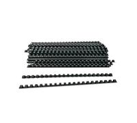 Dos en plastique spirale pour reliure, 21 anneaux, diamètre 8 mm, format A4, capacité 21-40 feuilles, couleur noire, lot de 100 pièces