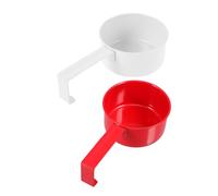 Dosette pour Lessive en Poudre avec Manche Long et Crochet | Acier Inoxydable Rouge ou Blanc, Prise Ergonomique, Rangement Suspendu, Mesure Pratique pour Farine, Sucre et Alimentation