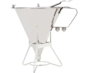 Doseur à pâte Combisteel 1,6 litre - avec bouton de distribution, comprenant 3 embouts, acier inoxydable