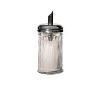 Doseur Saupoudreuse sucre Verre Cannelé et inox