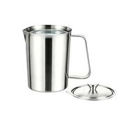 Doseurs En Métal | Récipient En Acier Inoxydable Double Graduation Thermorésistant Avec Couvercle | Pichet pour eau chaude et froide | Pour Cuisson Préparation Four Lave-Vaisselle Congélateur