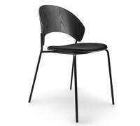 Dosina Chaise Placage de frêne noir - Cuir noir Eva Solo - 5706631212045