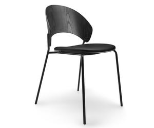 Dosina Chaise Placage de frêne noir - Cuir noir Eva Solo - 5706631212045