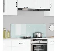 vidaXL Crédence de cuisine Blanc 120 x 40 cm verre trempé