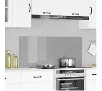 vidaXL Dos de cuisine gris clair 120 x 50 cm Verre trempé